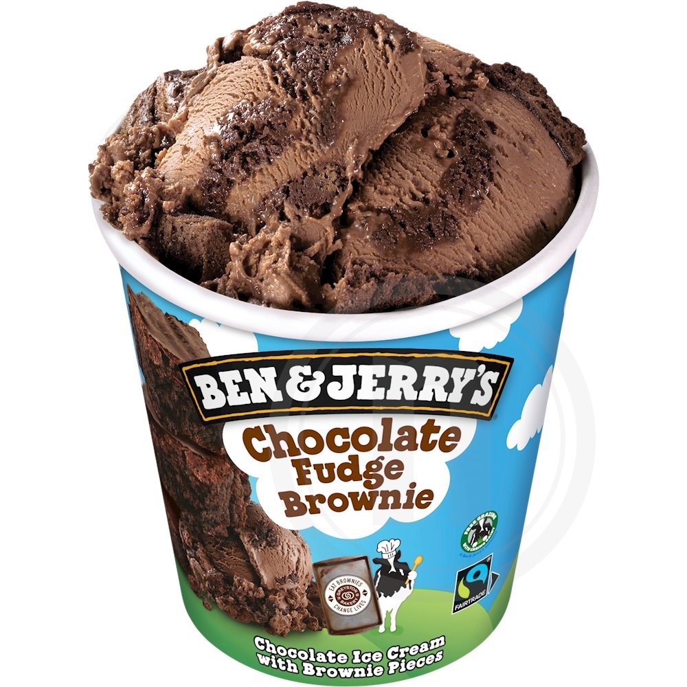 Chocolate fudge brownie fra Ben & Jerry's Leveret med