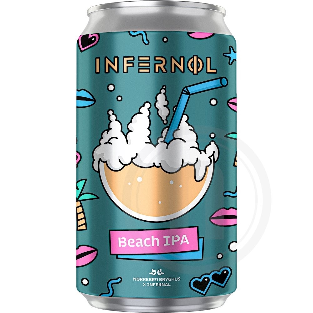Infernøl Beach IPA øko. (dåse) fra Nørrebro Bryghus Leveret med