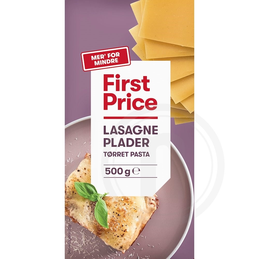 Lasagneplader fra First Price – Leveret med 