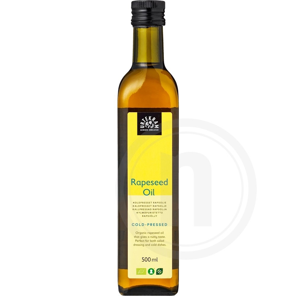 Rapsolie koldpresset øko. fra Urtekram Leveret med