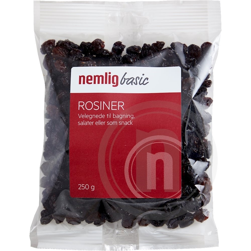 Rosiner fra nemlig basic Leveret med