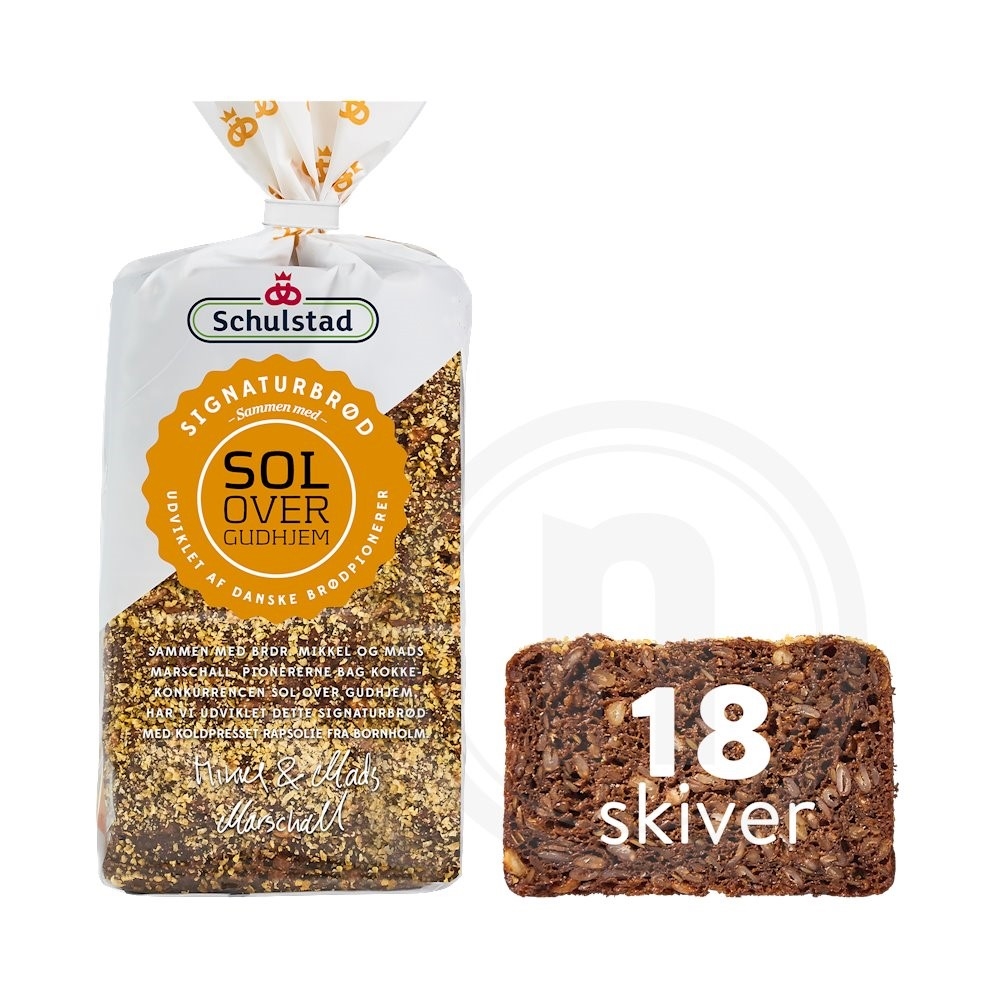 Rugbrød sol over Gudhjem fra Schulstad – Leveret med nemlig.com