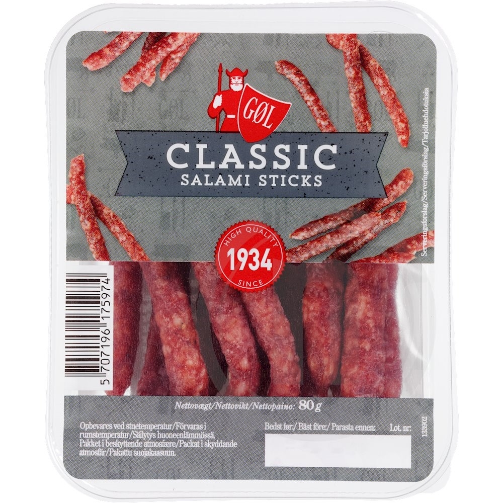 Salami sticks classic fra GØL Leveret med