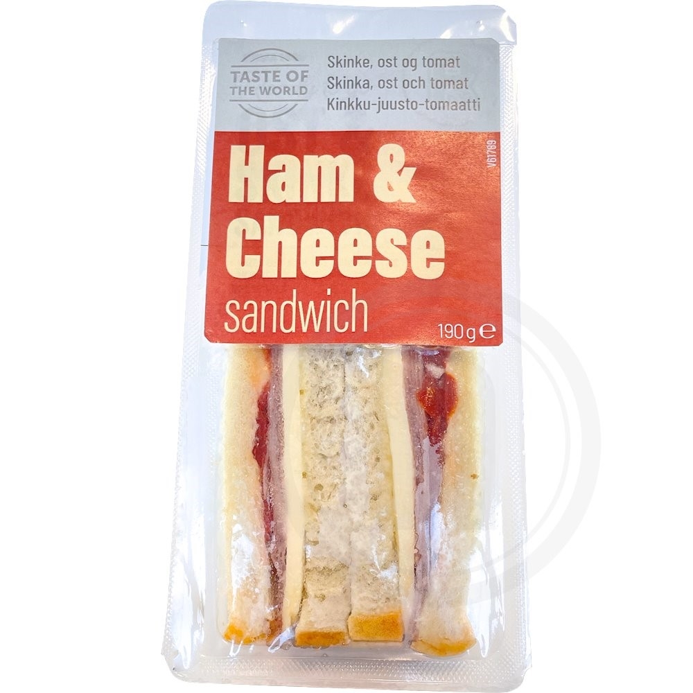 Sandwich m. skinke og ost fra Taste of the world – Leveret med 