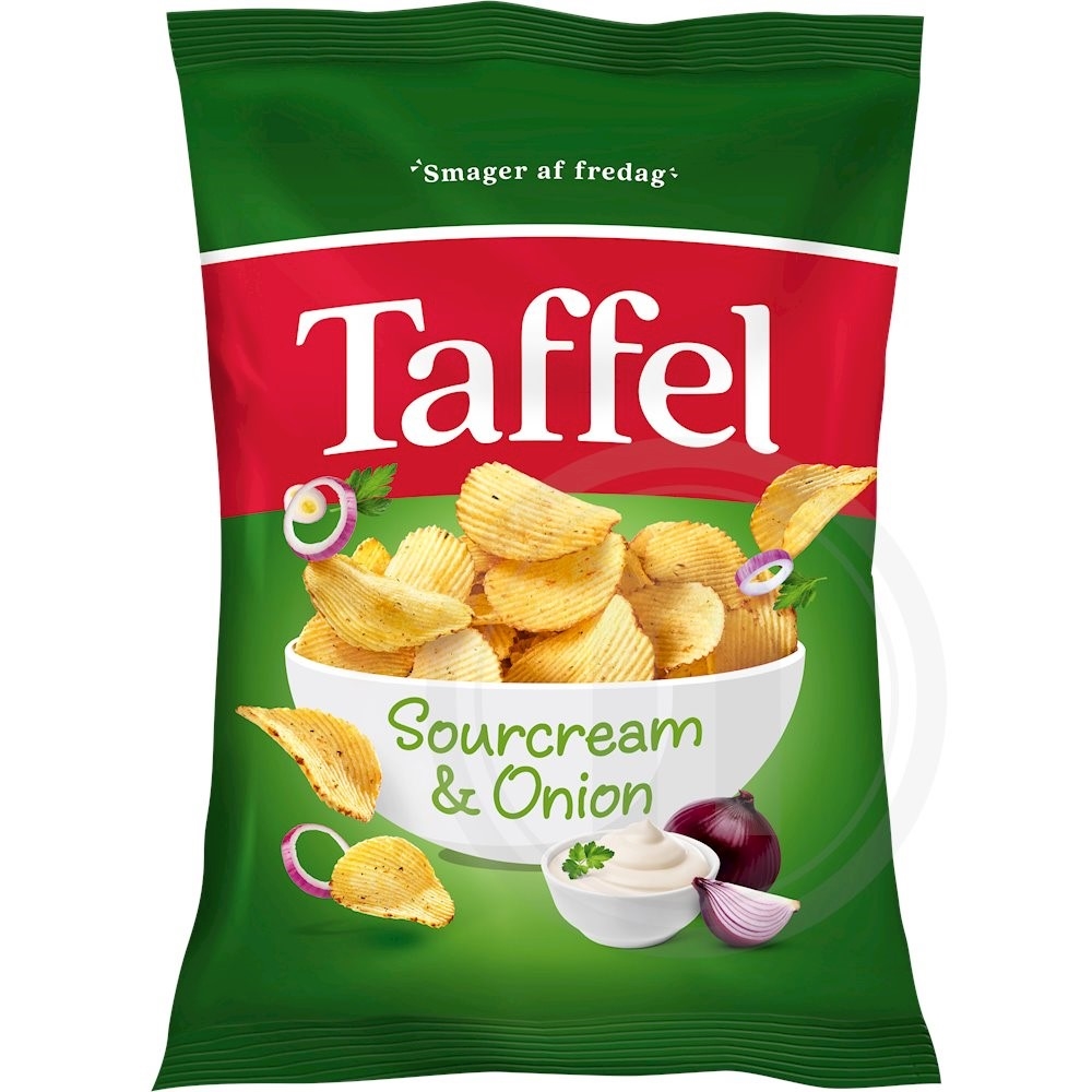 Sour cream & onion chips fra Taffel køb online hos