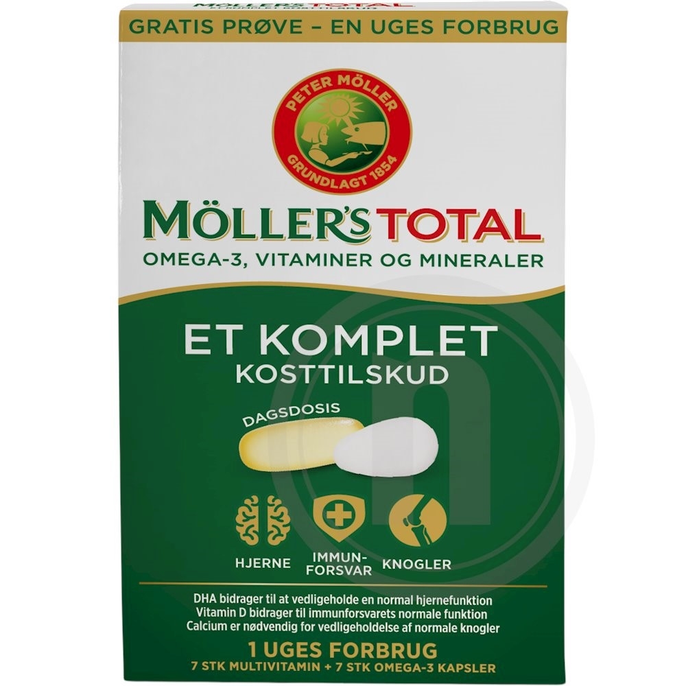 Total Omega3 kapsler fra Möller's Leveret med